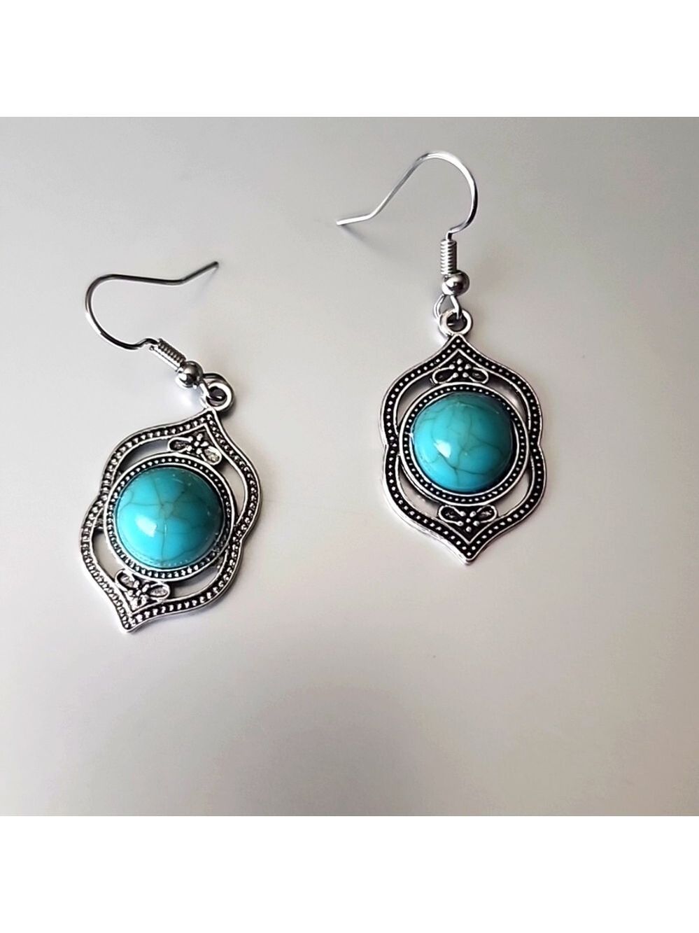 Bohemian Simulated Turquoise Earrings Dangle